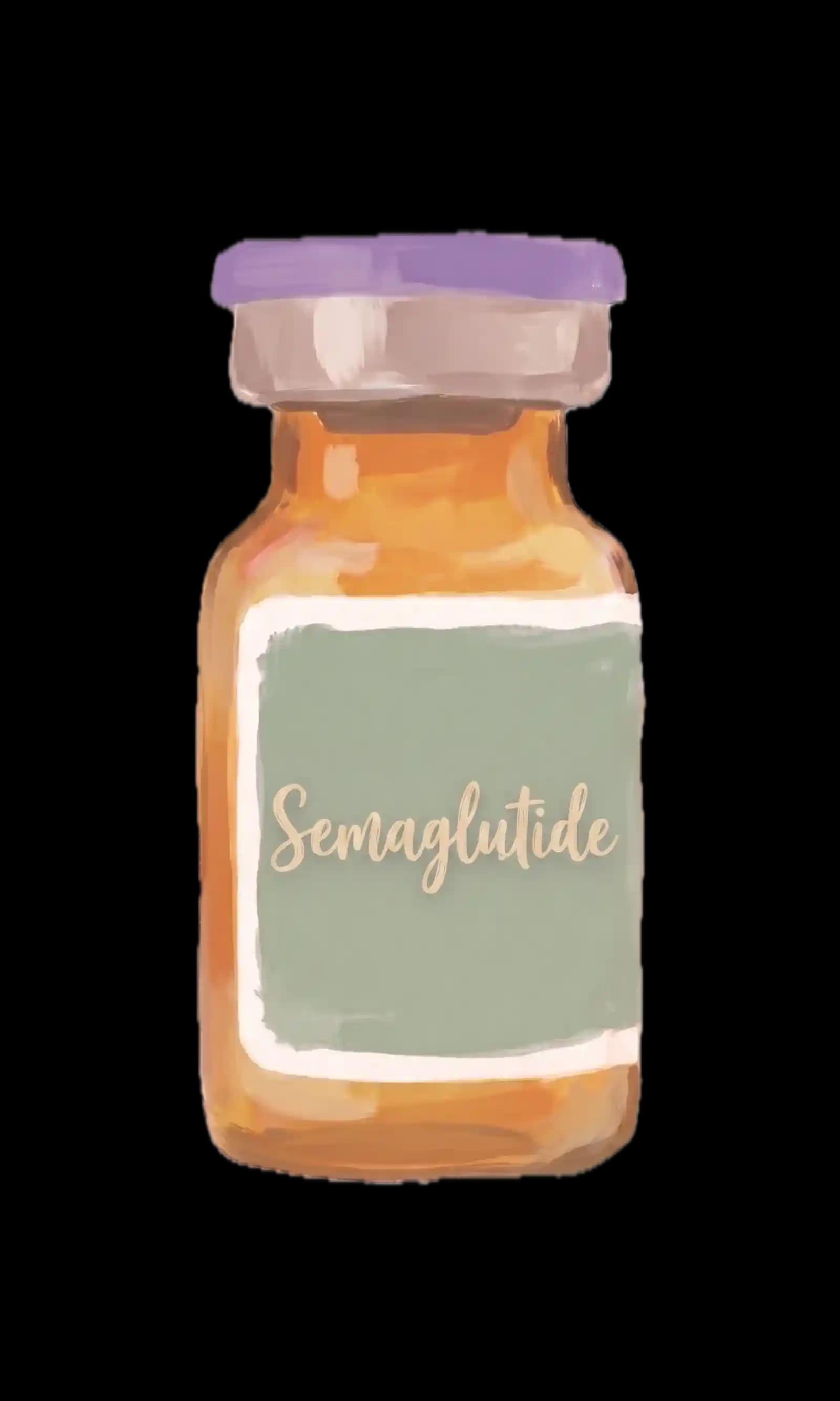 Semaglutide medication vial for weight management